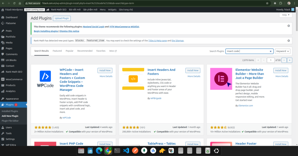 Wpcode – insert headers and footers
